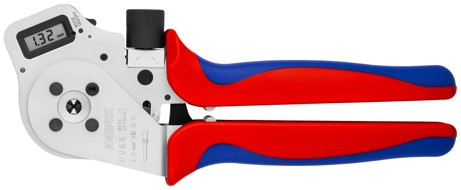 Knipex 97 52 65 DG Digital Crimping Pliers-Four Mandrel For Turned Contacts - KNIPEX Tools