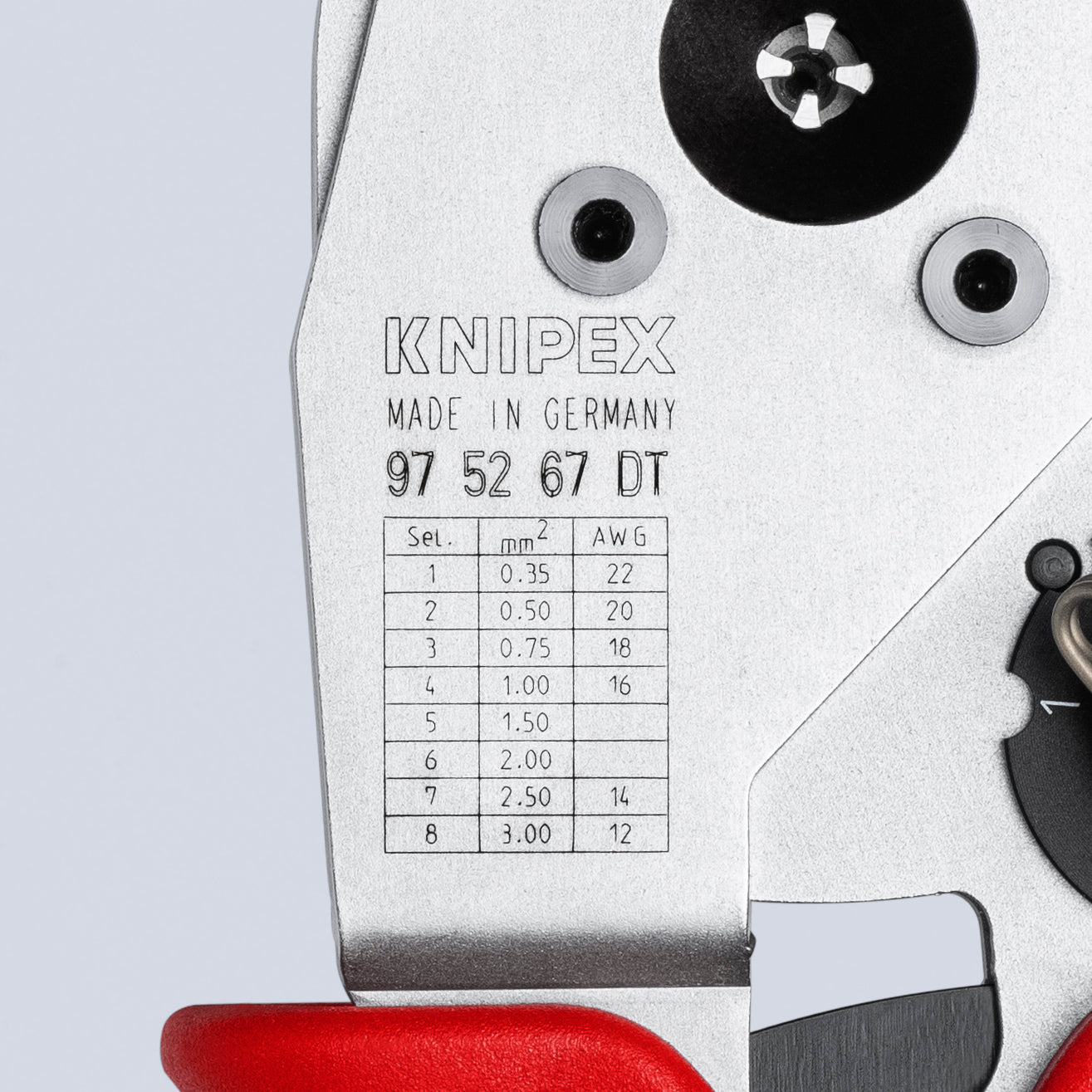 Knipex 97 52 67 DT Crimping Pliers - Four-Mandrel For DT Contacts - image 9