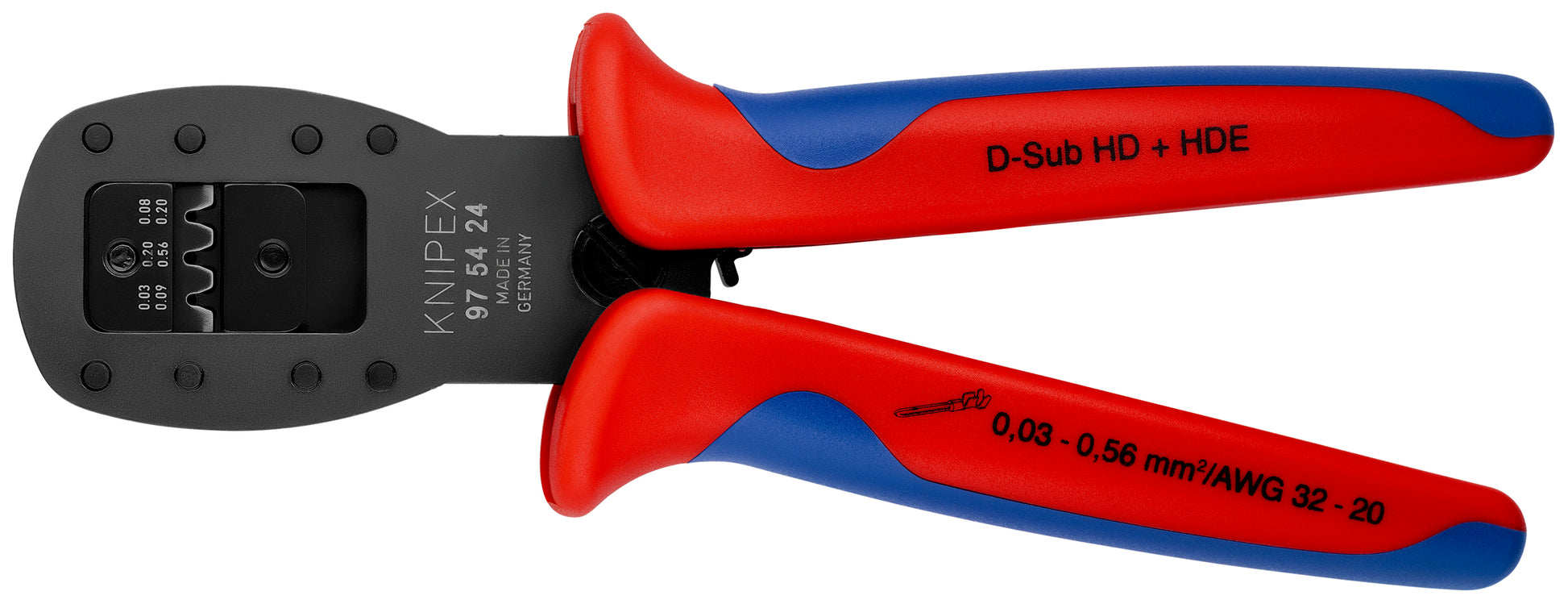 Knipex 97 54 24 Crimping Pliers for Micro Plugs - KNIPEX Tools