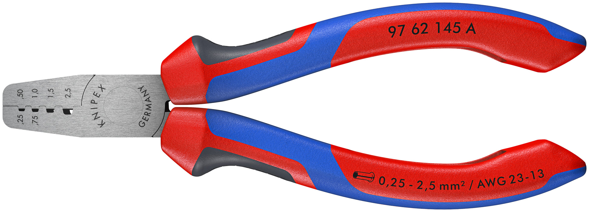 Knipex 97 62 145 A Crimping Pliers for Wire Ferrules - KNIPEX Tools