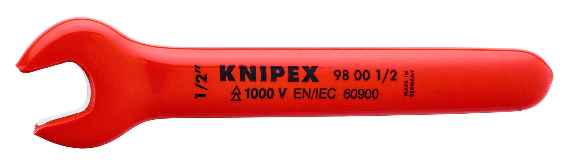 Knipex 98 00 1/2" Open End Wrench-1000V Insulated 1/2" - KNIPEX Tools