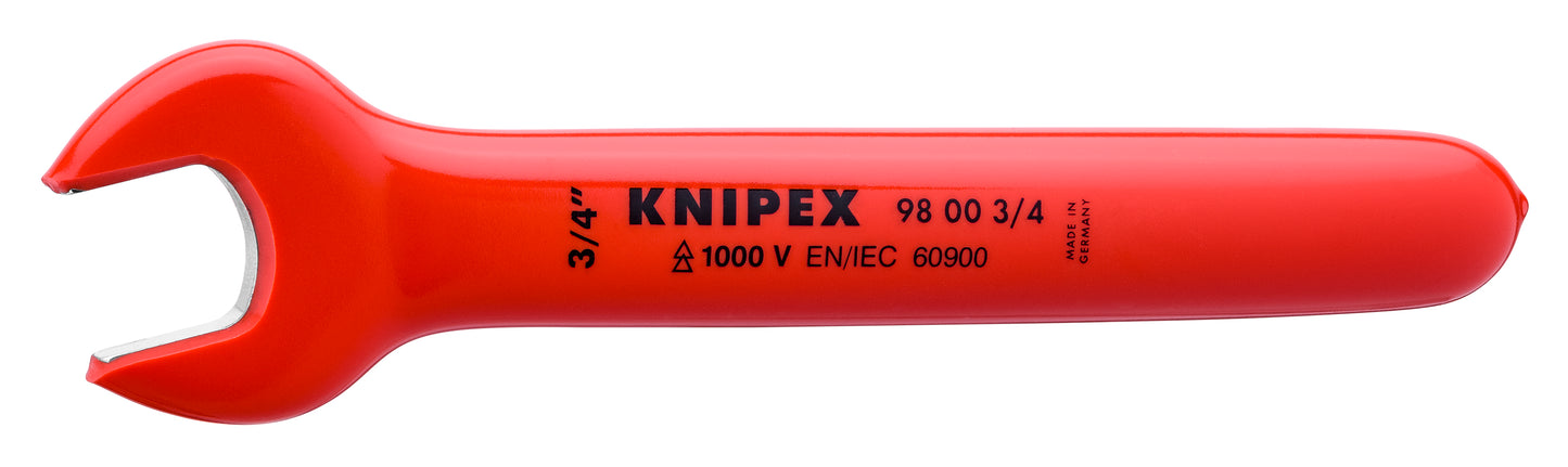 Knipex 98 00 3/4" Open End Wrench-1000V Insulated 3/4" - KNIPEX Tools