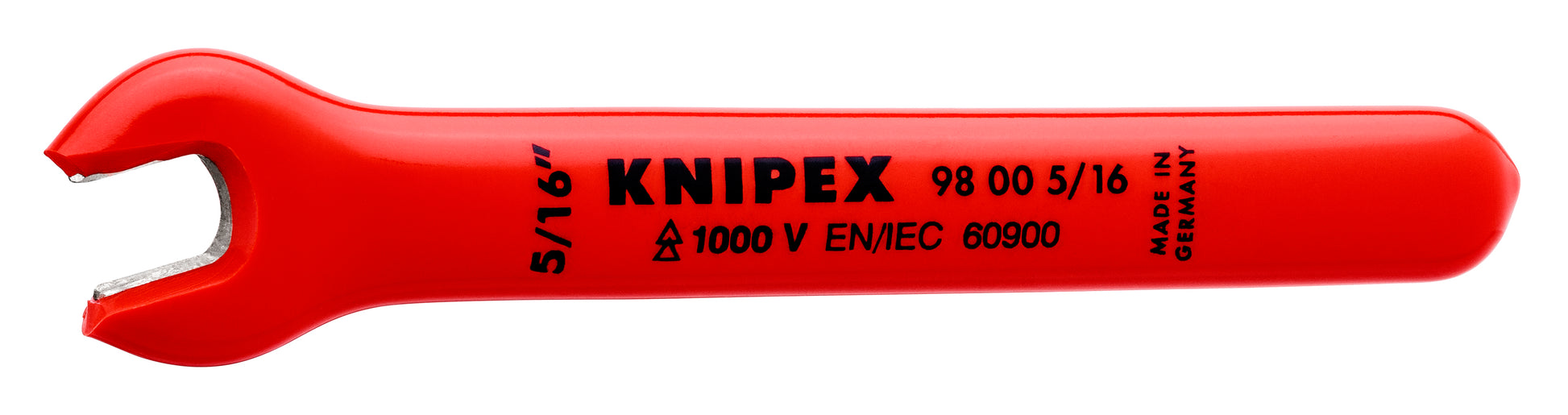 Knipex 98 00 5/16" Open End Wrench-1000V Insulated 5/16" - KNIPEX Tools