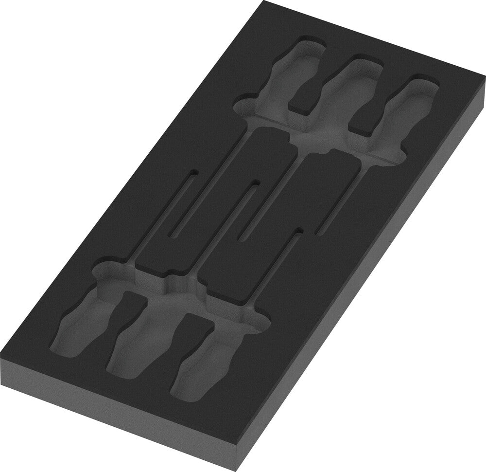 Wera 05137329001 9819 FOAM INSERT KRAFTFORM SERIES 300 SCREWDRIVER SET 3, EMPTY, 172 X 30 X 392 MM