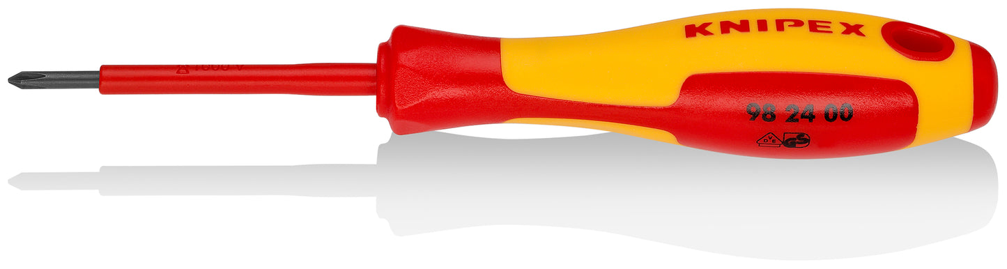 Knipex 98 24 00 Phillips Screwdriver, 2 1/2"-1000V Insulated, P0 - KNIPEX Tools