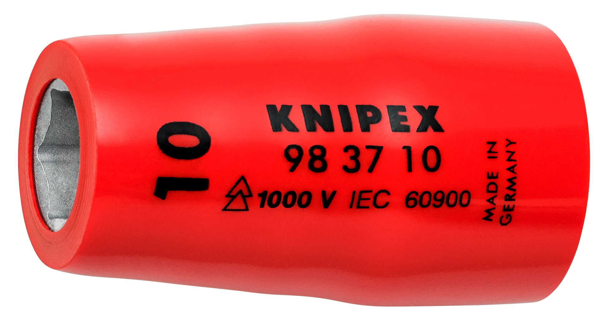 Knipex 98 37 10 Hex Socket, 3/8" Drive-1000V Insulated, 10 mm - KNIPEX Tools