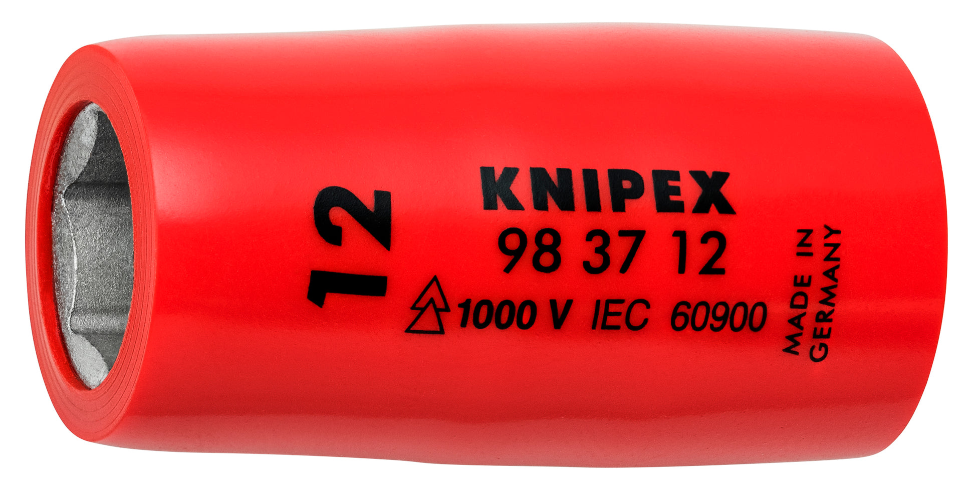 Knipex 98 37 12 Hex Socket, 3/8" Drive-1000V Insulated, 12 mm - KNIPEX Tools