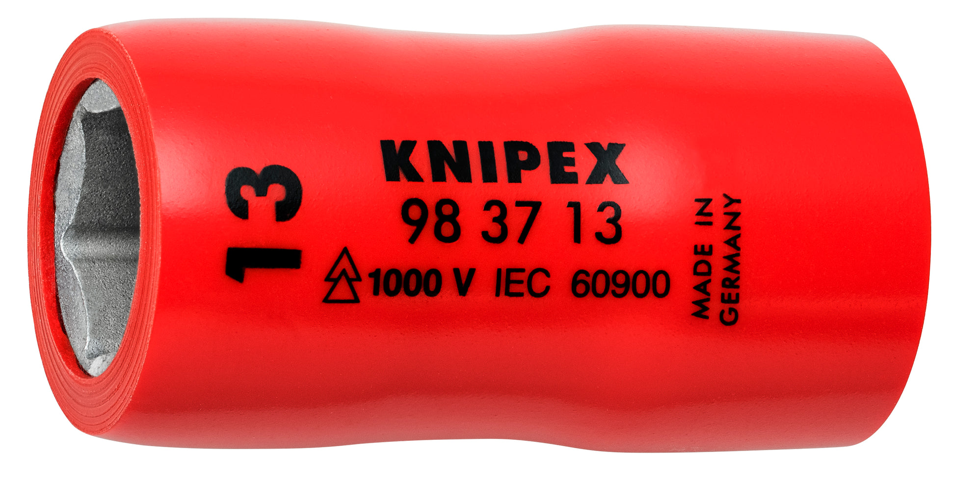 Knipex 98 37 13 Hex Socket, 3/8" Drive-1000V Insulated, 13 mm - KNIPEX Tools