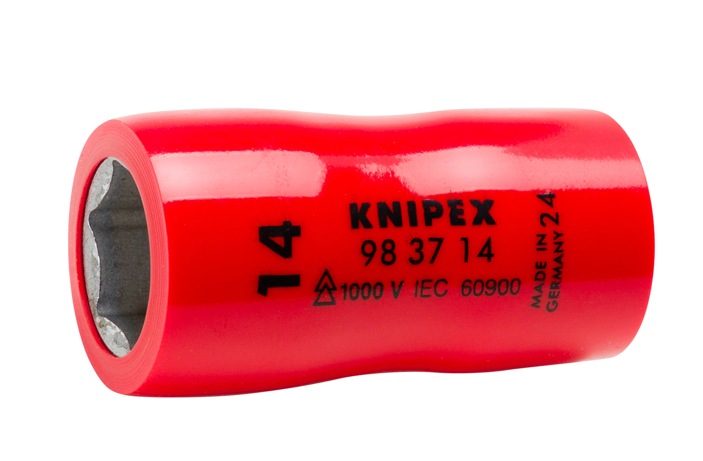 Knipex 98 37 14 Hex Socket, 3/8" Drive-1000V Insulated, 14 mm - KNIPEX Tools