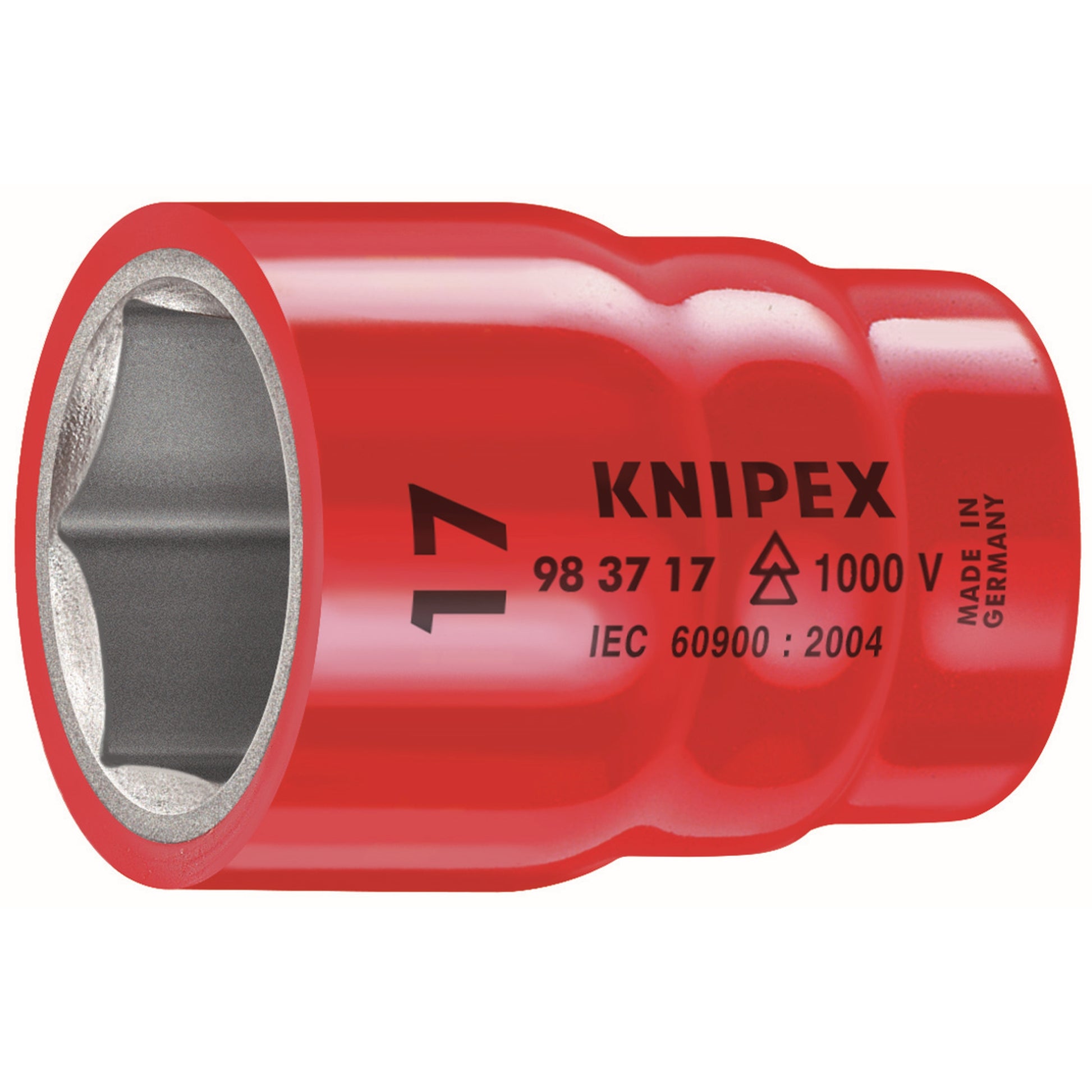 Knipex 98 37 17 Hex Socket, 3/8" Drive-1000V Insulated, 17 mm - KNIPEX Tools