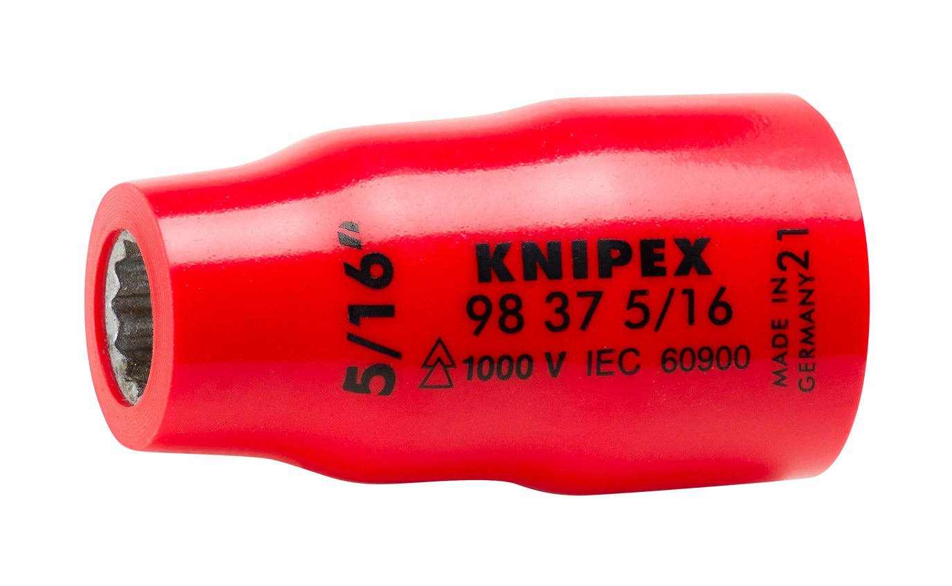 Knipex 98 37 5/16" Hex Socket, 3/8"-1000V Insulated 5/16" - KNIPEX Tools