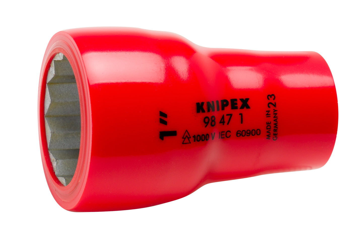 Knipex 98 47 1" Hex Socket, 1/2" Drive-1000V Insulated 1" - KNIPEX Tools