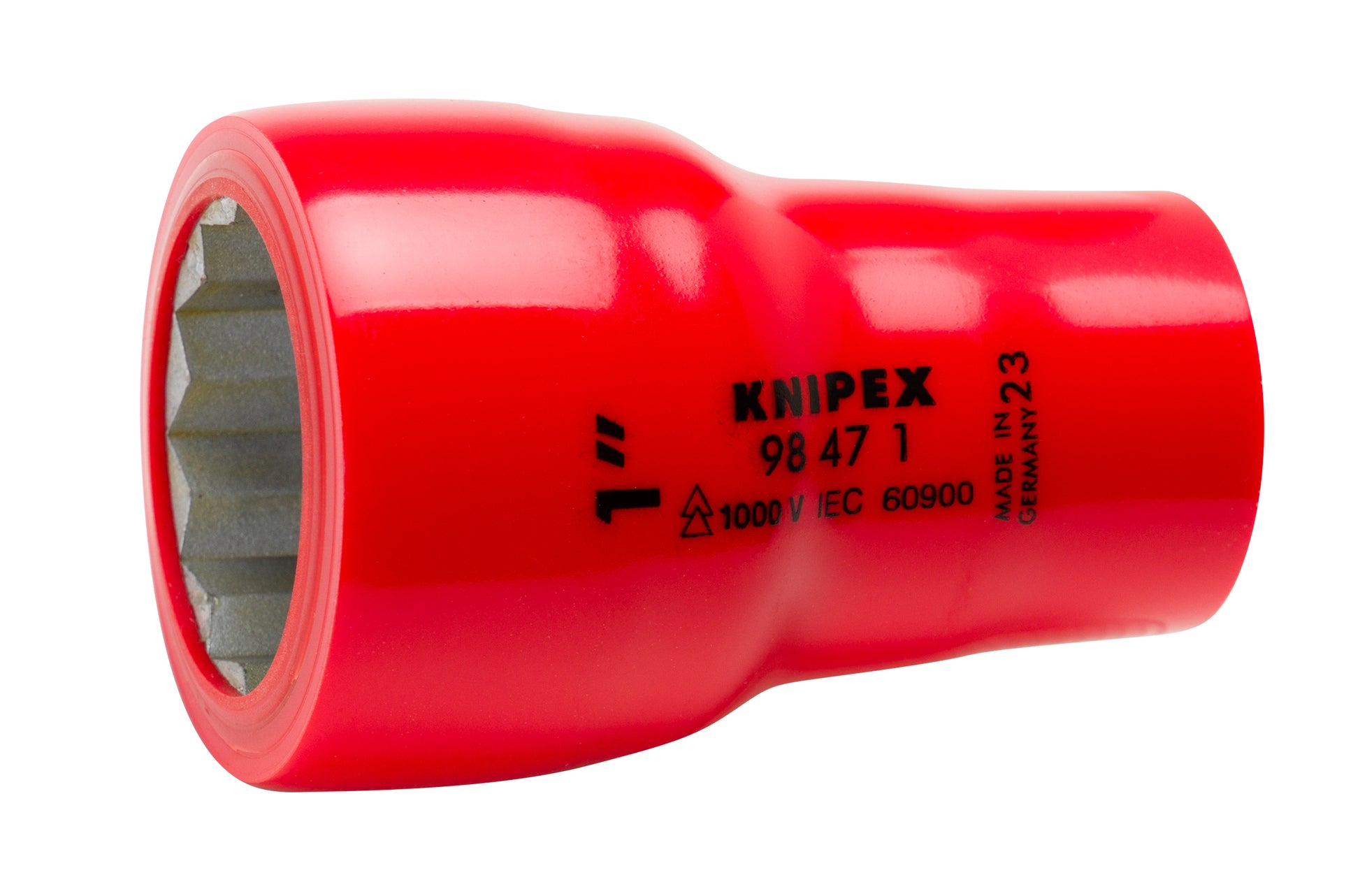 Knipex 98 47 1" Hex Socket, 1/2" Drive-1000V Insulated 1" - KNIPEX Tools