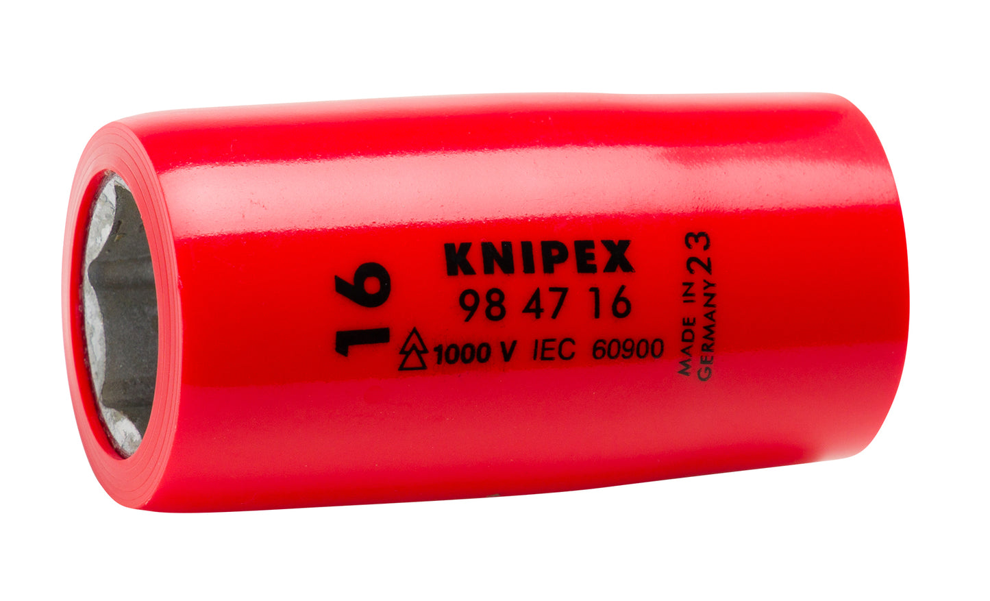 Knipex 98 47 16 Hex Socket, 1/2" Drive-1000V Insulated, 16 mm - KNIPEX Tools