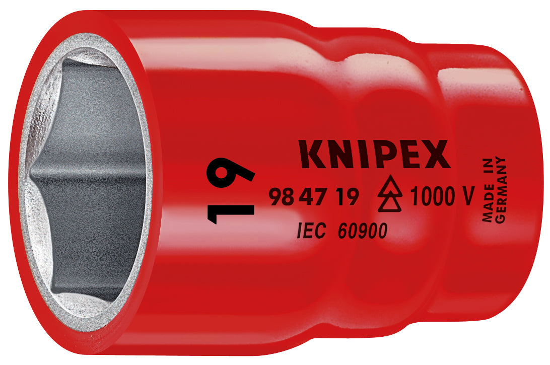 Knipex 98 99 11 S6 10 Pc Socket Set, 1/2" Drive, Metric, 1000V Insulated - image 9