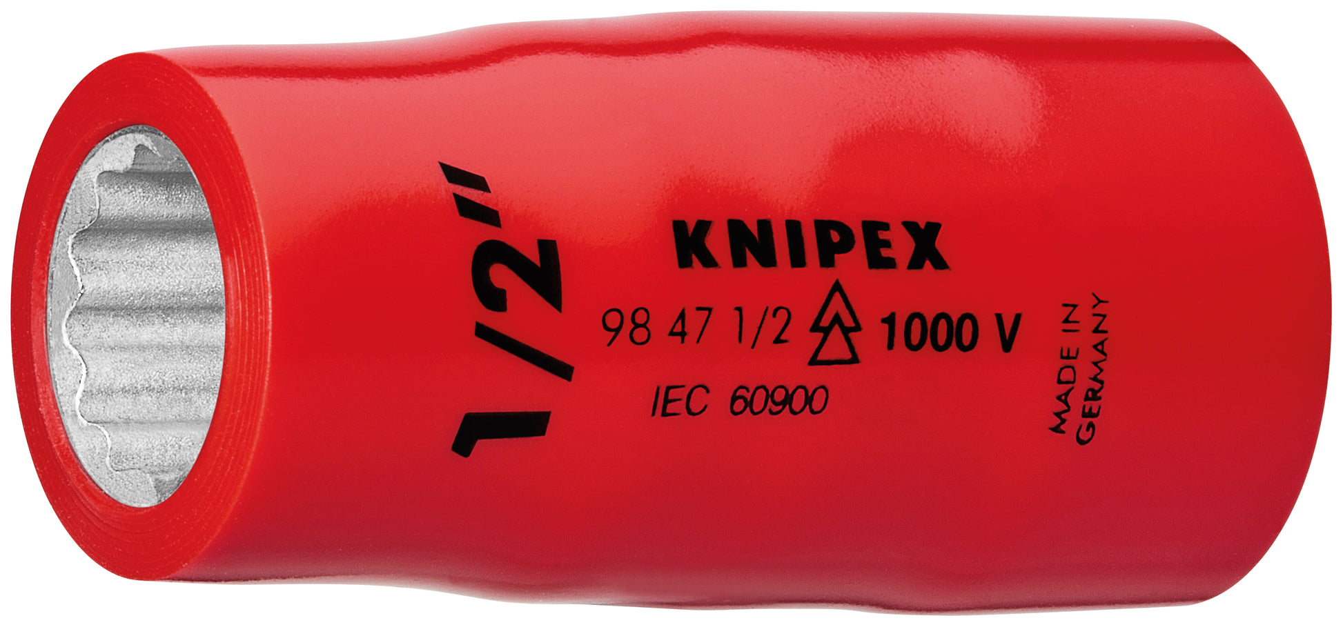 Knipex 98 47 1/2" Hex Socket, 1/2" Drive-1000V Insulated 1/2" - KNIPEX Tools