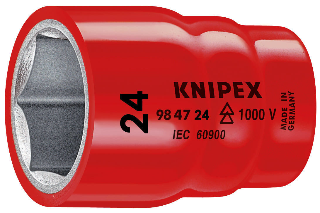 Knipex 98 99 11 S6 10 Pc Socket Set, 1/2" Drive, Metric, 1000V Insulated - image 11