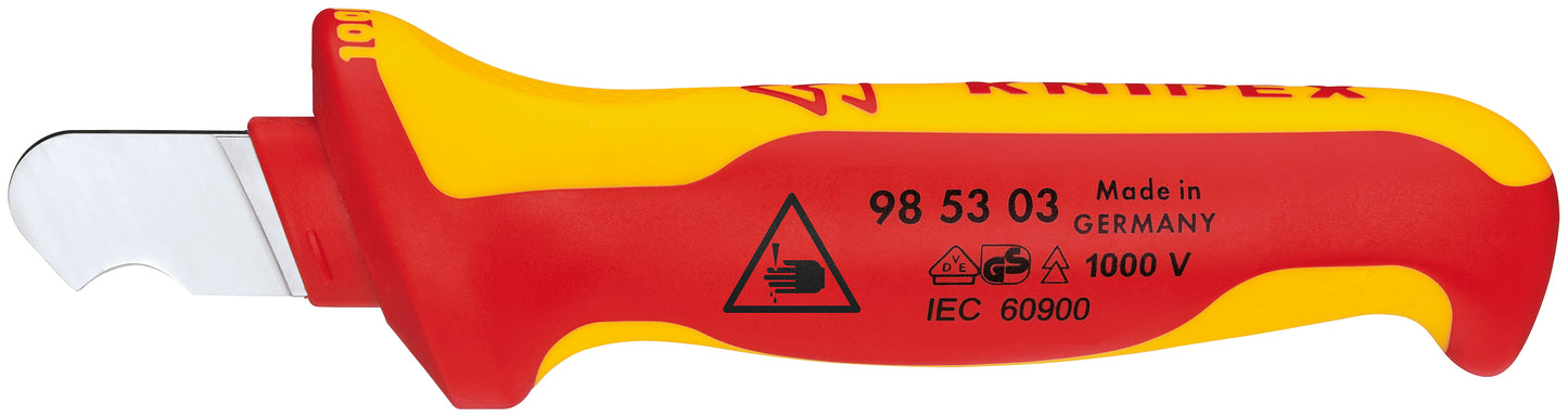 Knipex 98 53 03 Dismantling Knife-1000V Insulated - KNIPEX Tools