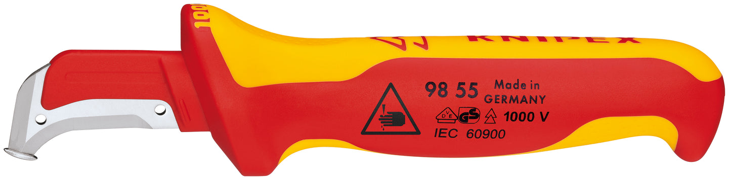 Knipex 98 55 Dismantling Knife-1000V Insulated - KNIPEX Tools