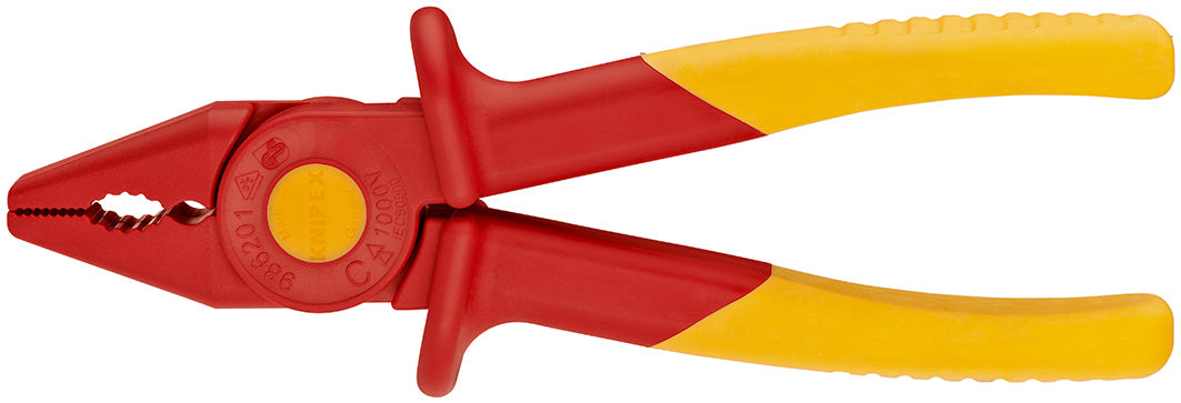 Knipex 98 62 01 Flat Nose Plastic Pliers-1000V Insulated - KNIPEX Tools