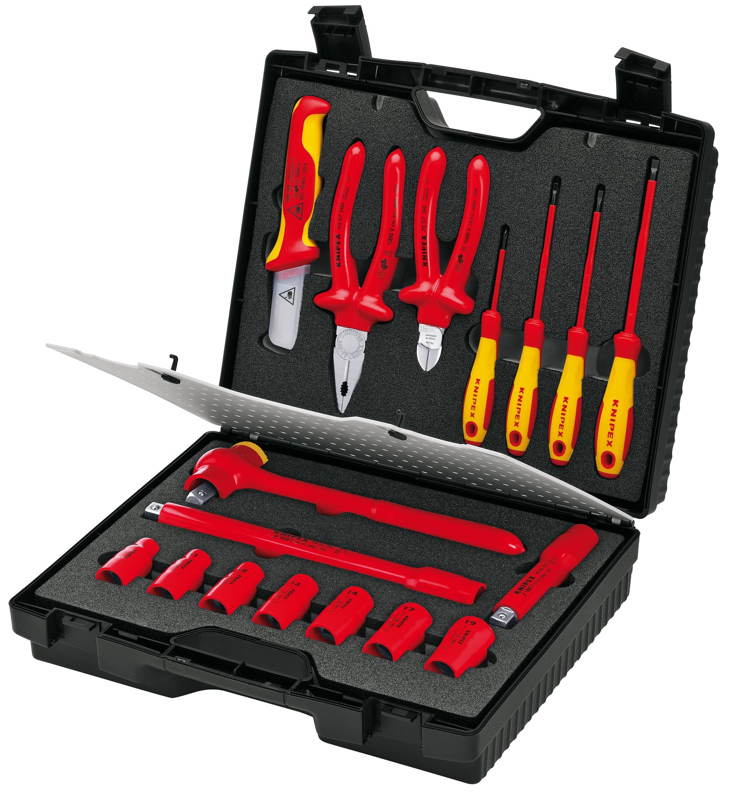 Knipex 98 99 11 17 Pc Compact Tool Set w/ Case, 1000V Insulated - KNIPEX Tools