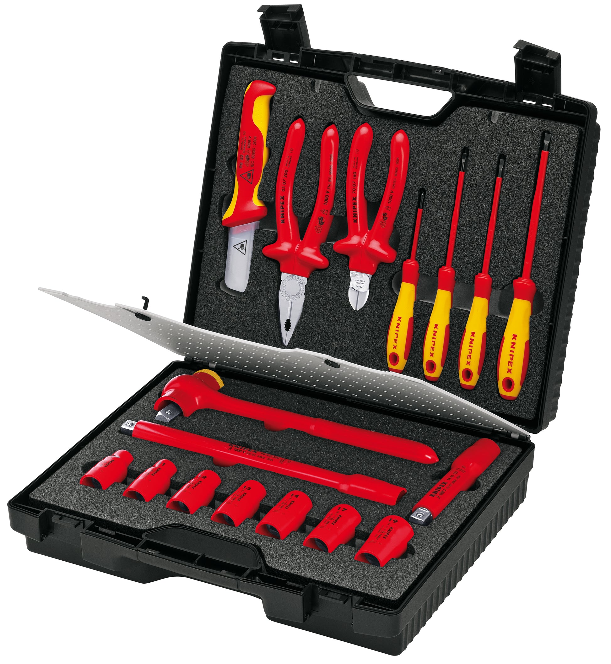 Knipex 98 99 11 17 Pc Compact Tool Set w/ Case, 1000V Insulated - KNIPEX Tools