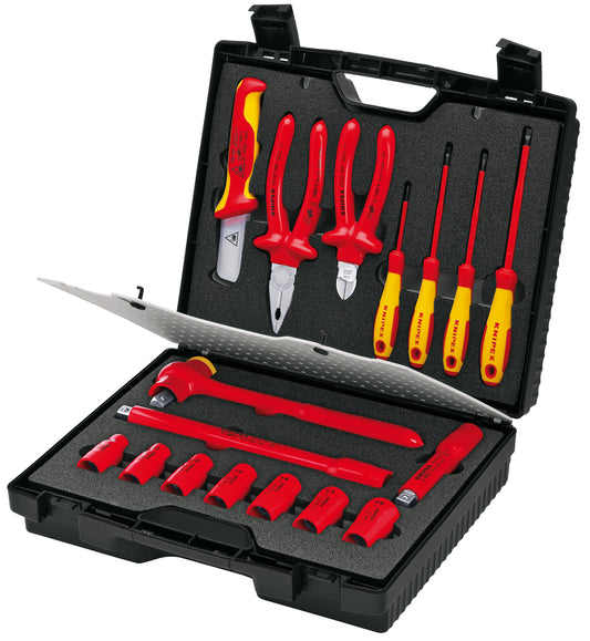 Knipex 98 99 11 17 Pc Compact Tool Set w/ Case, 1000V Insulated - KNIPEX Tools