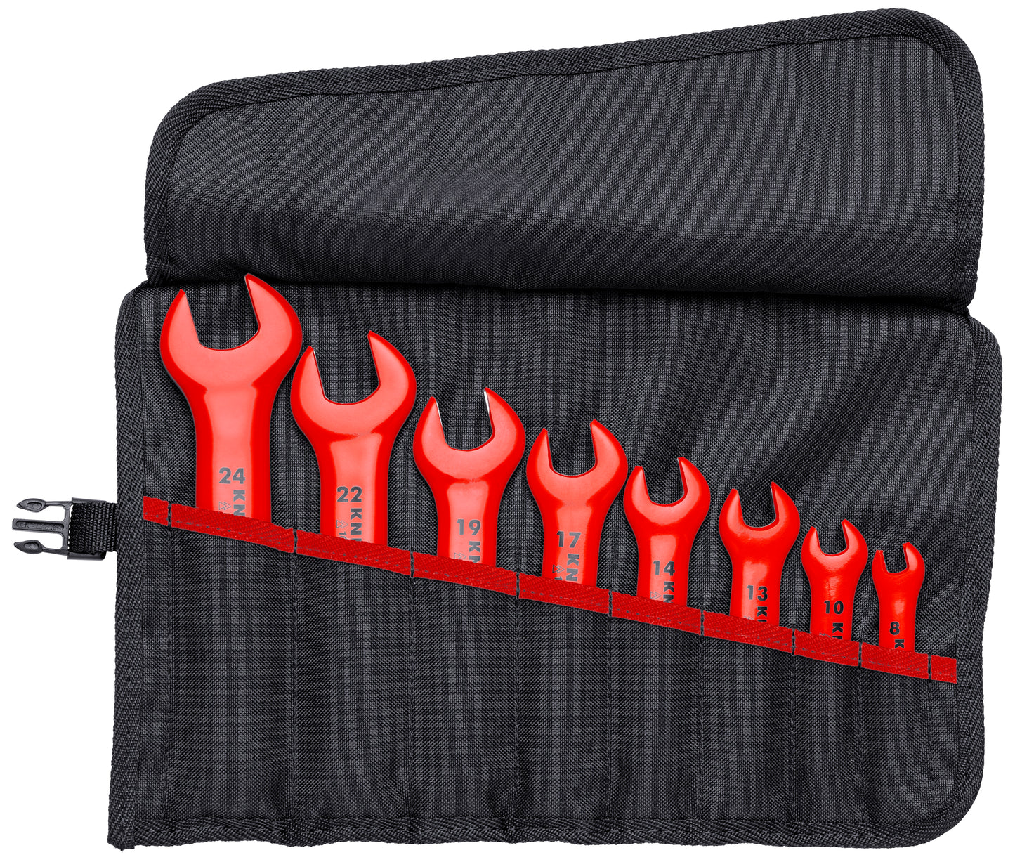 Knipex 98 99 13 S5 8 Pc Open End Wrench Set, Metric, 1000V Insulated - KNIPEX Tools