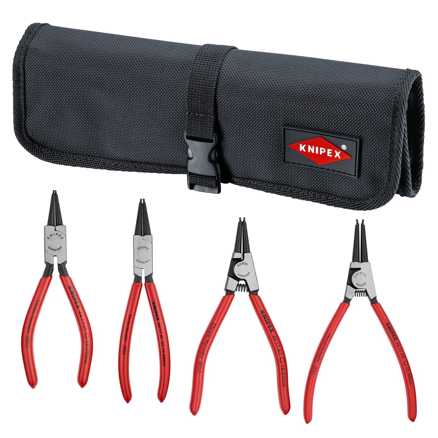 Knipex 9K 00 19 51 US 4 Pc Circlip Set In Pouch - KNIPEX Tools