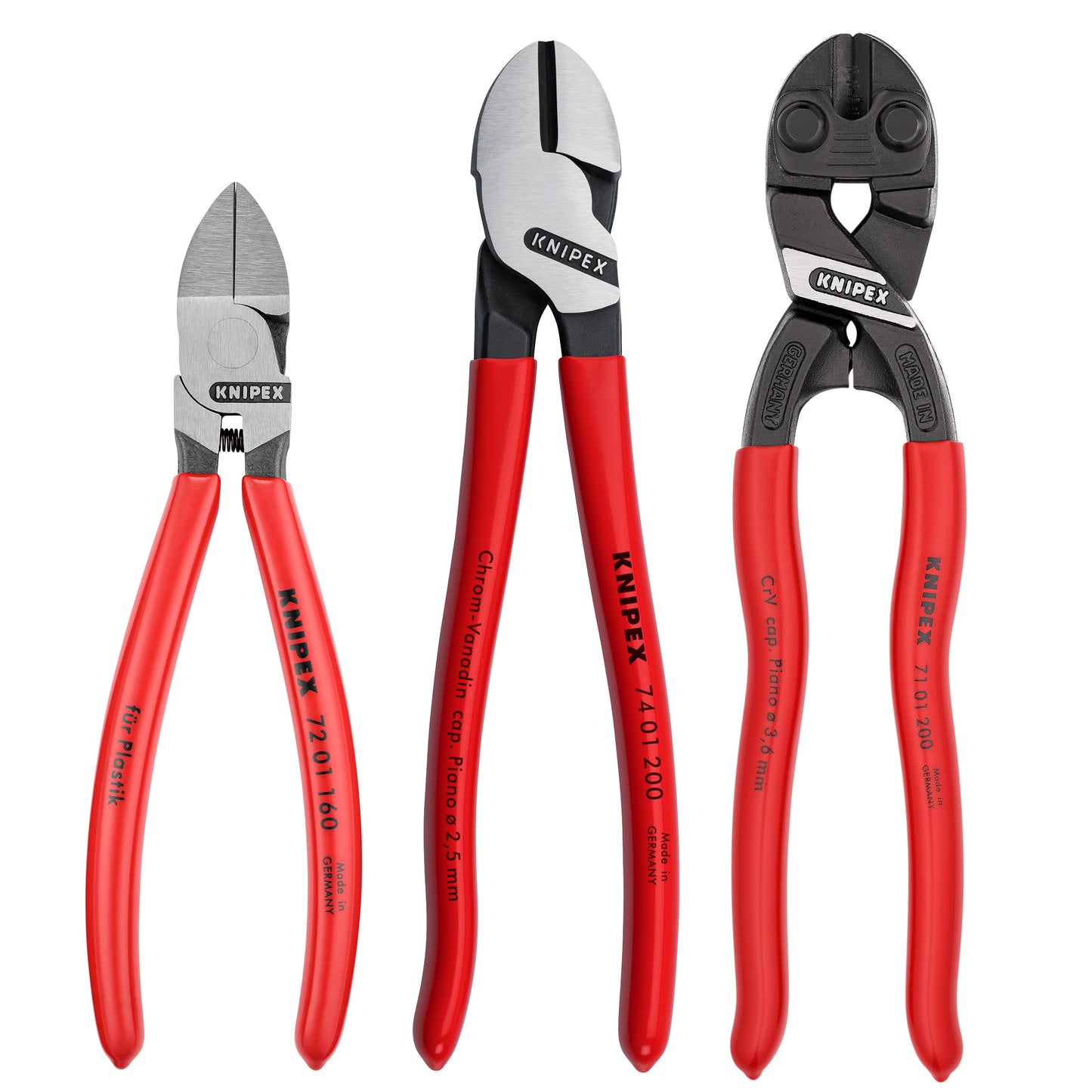 Knipex 9K 00 80 137 US 3 Pc Cutting Pliers Set with 10 Pc Tool Holder - image 2
