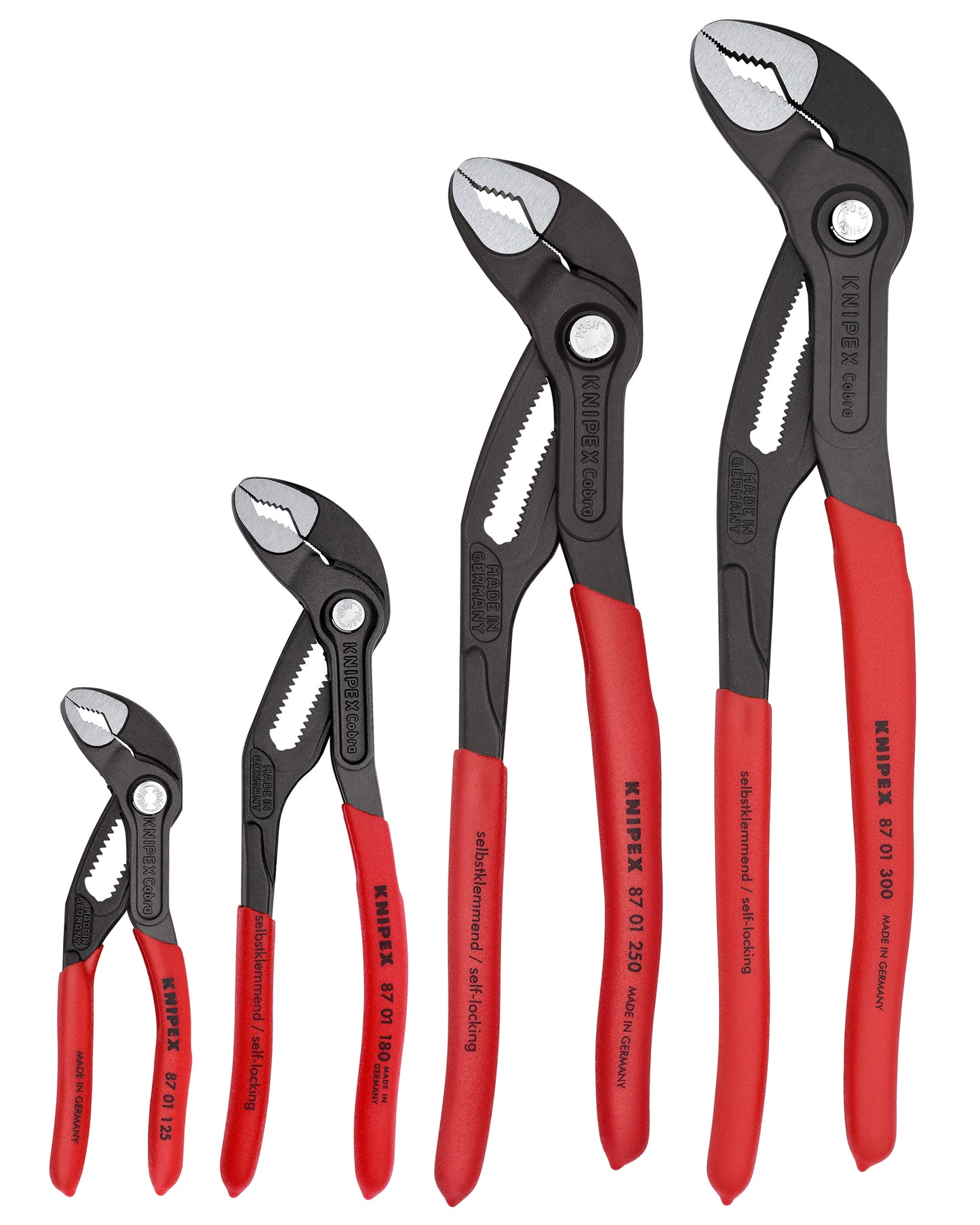 Knipex 9K 00 80 143 US 4 Pc Cobra® Pliers Set - KNIPEX Tools