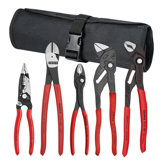 Knipex 9K 00 80 150 US 5 Pc Core Pliers Set in Tool Roll - KNIPEX Tools