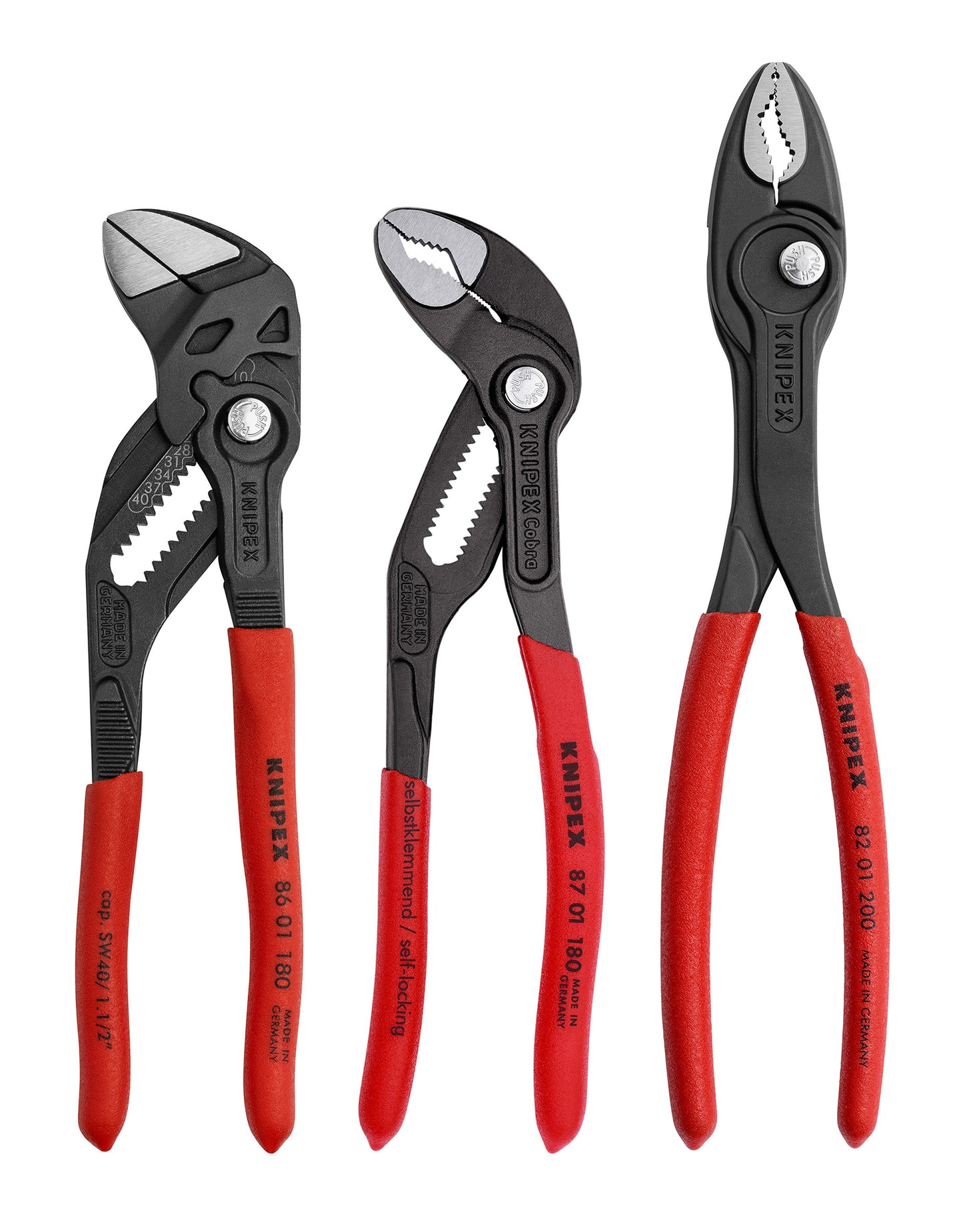 Knipex 9K 00 80 156 US 3 Pc Top Selling Pliers Set - KNIPEX Tools