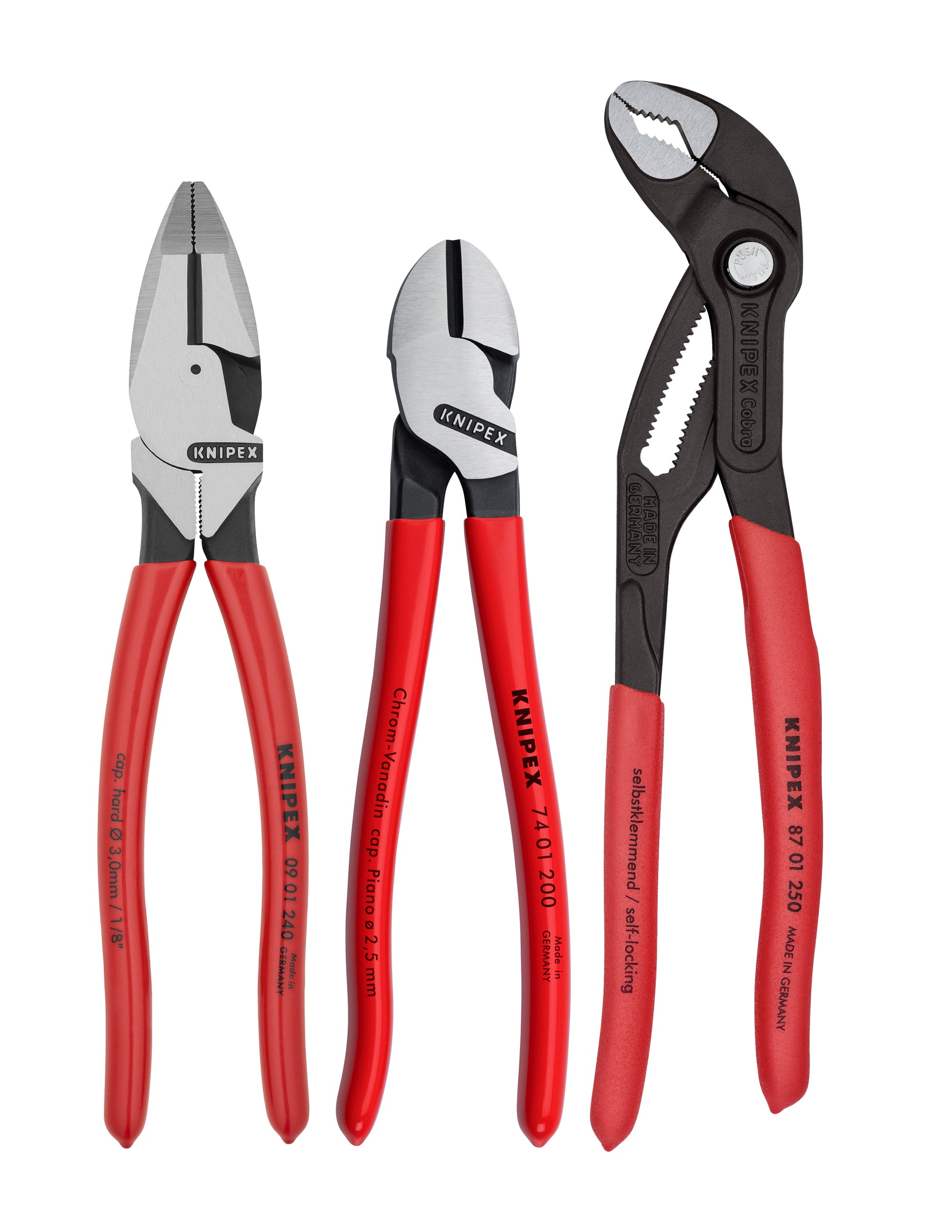 Knipex 9K 00 80 157 US 3 Pc Pro Pliers Set - KNIPEX Tools