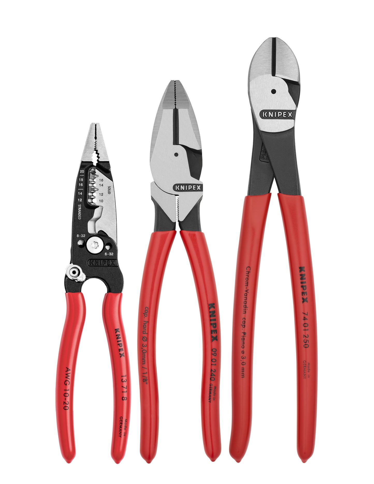 Knipex 9K 00 80 158 US 3 Pc Electrical Set - KNIPEX Tools