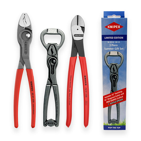 Knipex 9K 00 80 188 US 3 Pc Summer Gift Set with Free 7" Bottle Opener - image 2