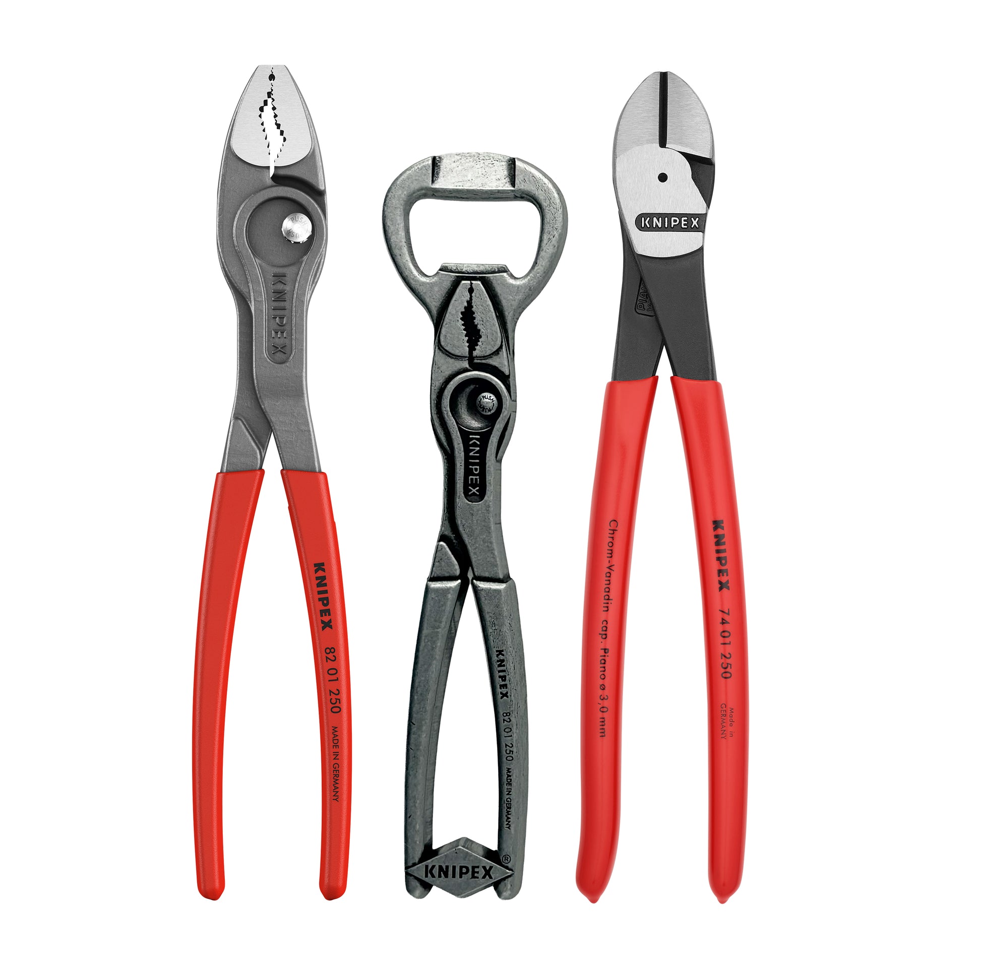 Knipex 9K 00 80 188 US 3 Pc Summer Gift Set with Free 7" Bottle Opener - KNIPEX Tools