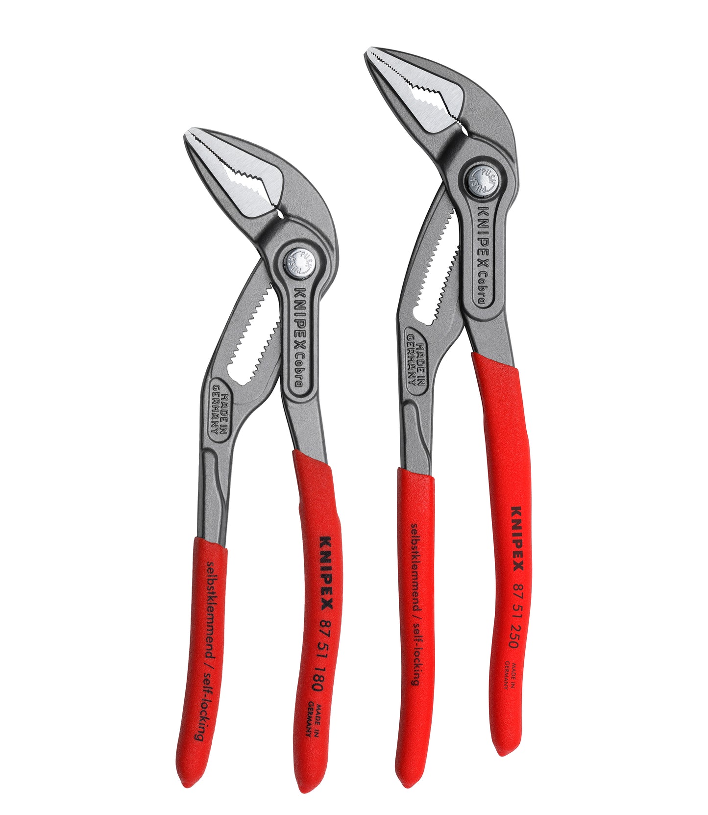 Knipex 9K 00 80 189 US 2 Pc Cobra® ES (Extra-Slim) Pliers Set (7 1/4", 10") - KNIPEX Tools