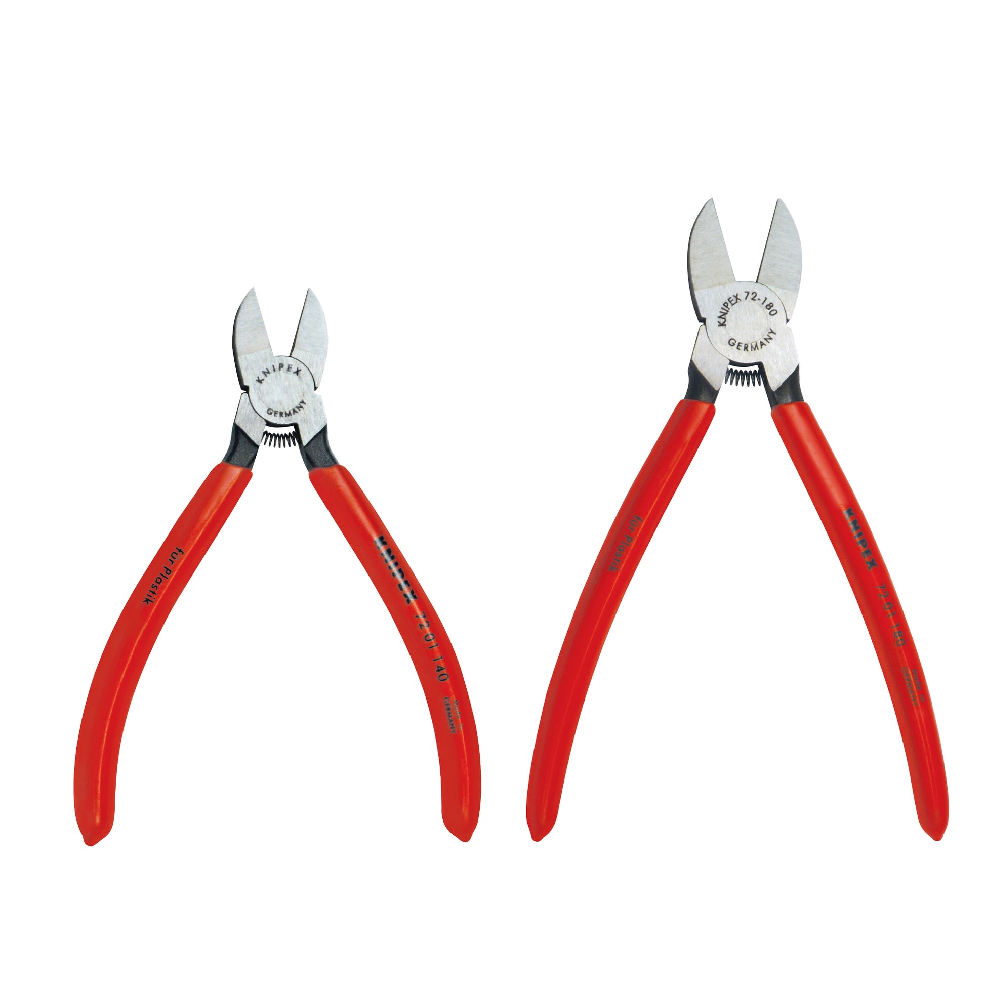 Knipex 9K 00 80 90 US 2 Pc Flush Cutter Set in a Pouch (72 01 140 and 72 01 180) - KNIPEX Tools