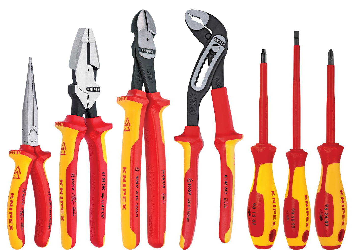 Knipex 9K 98 98 26 US 7 Pc Pliers/Screwdriver Tool Set, 1000V, Nylon Pouch - KNIPEX Tools