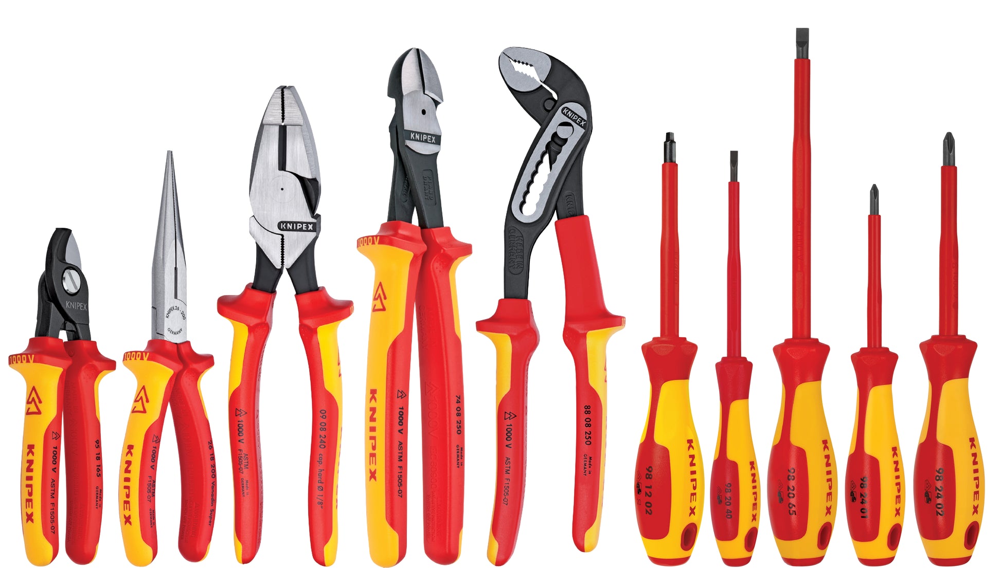Knipex 9K 98 98 31 US 10 Pc Pliers/Screwdriver Tool Set, 1000V, Hard Case - KNIPEX Tools