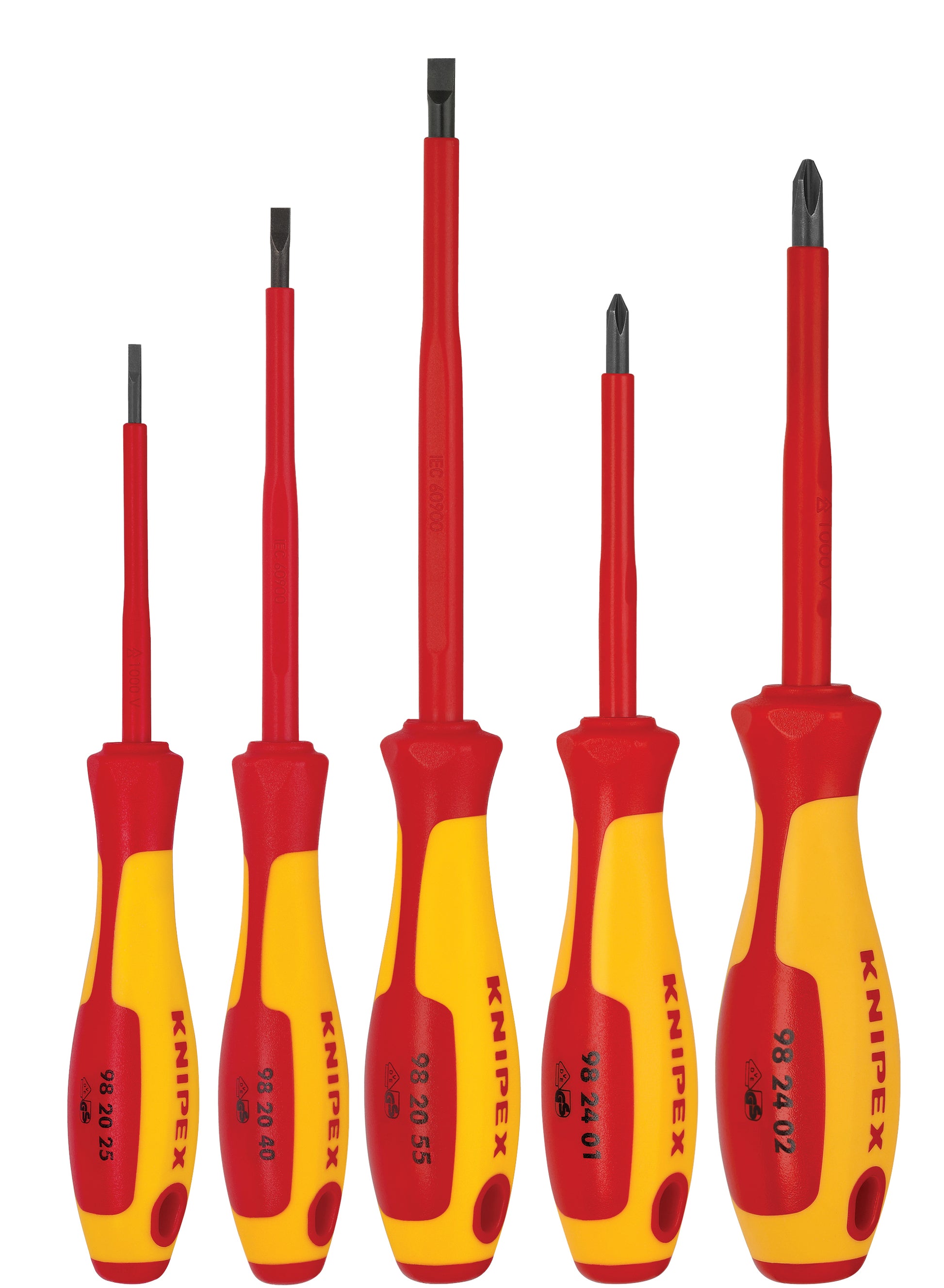 Knipex 9K 98 98 32 US 5 Pc Screwdriver Set, 1000V Insulated - KNIPEX Tools