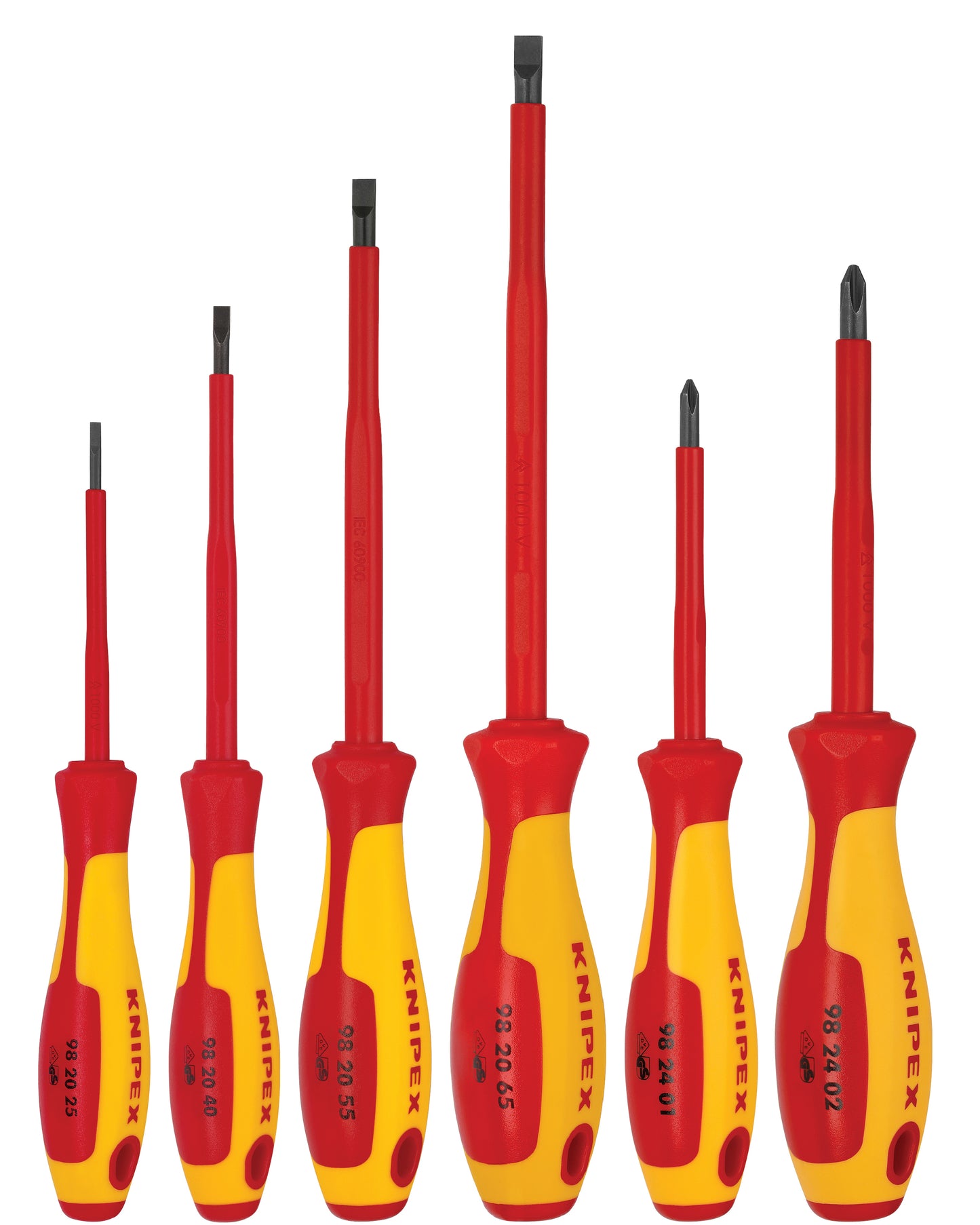 Knipex 9K 98 98 33 US 6 Pc Screwdriver Set, 1000V Insulated - KNIPEX Tools