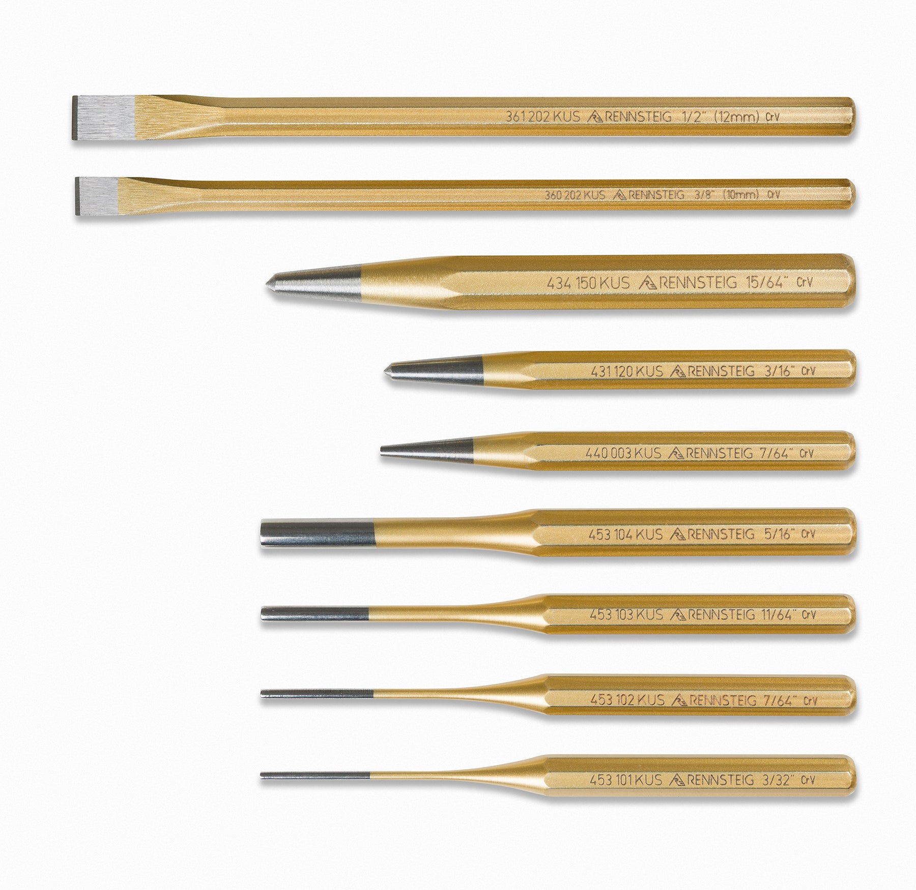 Knipex 9R 400 009 9 Pc Punch and Chisel Set - image 2