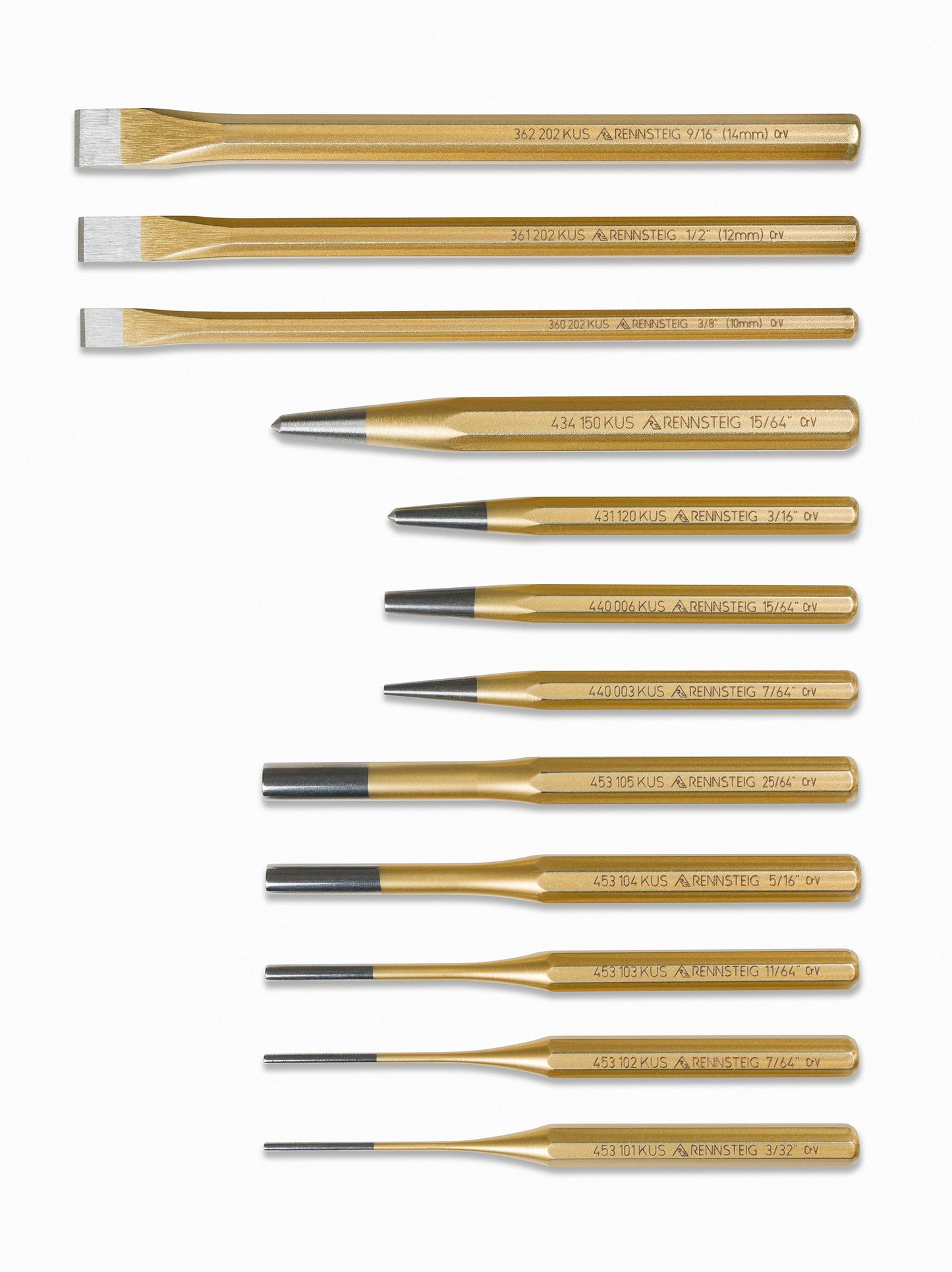 Knipex 9R 400 012 12 Pc Punch and Chisel Set - image 2