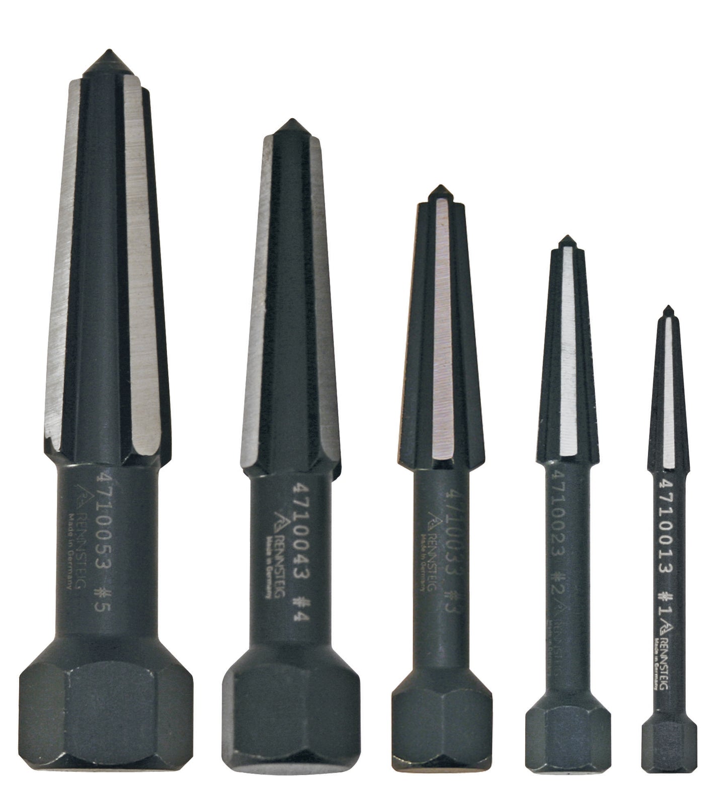 Knipex 9R 471 904 3 Screw Extractor Double Edged Set 5 Parts (Size 1-5 In Plastic Tube) - KNIPEX Tools