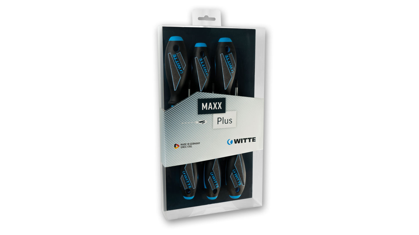 Knipex 9T 663864 MAXX PLUS 6 Pc Set: 4 Slotted, 2 Phillips - KNIPEX Tools