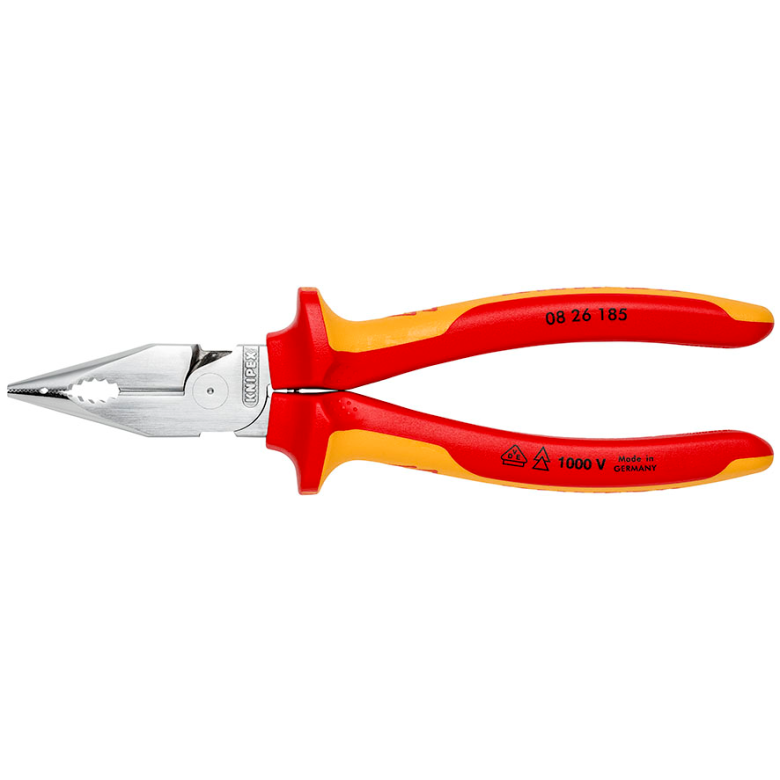 Knipex 08 26 185 VDE Needle-Nose Combination Pliers Premium Chrome