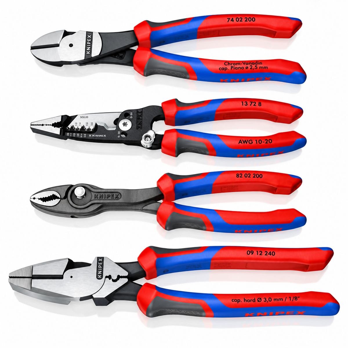 Knipex KnipeXtend 4 Pc Electricians Plier and Cutter Set
