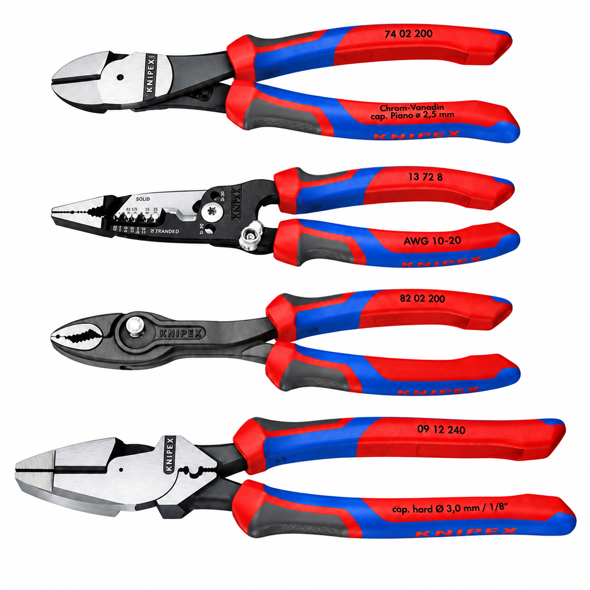 Knipex KnipeXtend 4 Pc Electricians Plier and Cutter Set